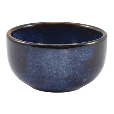 GENWARE TERRA PORCELAIN AQUA BLUE ROUND BOWL 12.5OZ