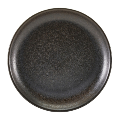 GENWARE TERRA PORCELAIN BLACK COUPE PLATE 10.8Inch
