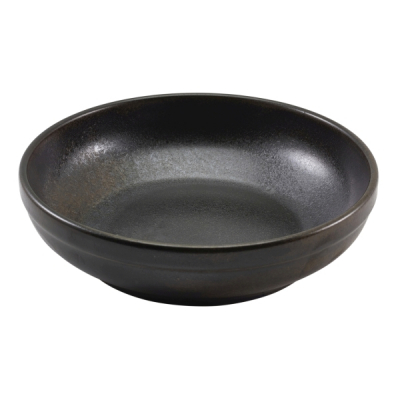 GENWARE TERRA PORCELAIN BLACK COUPE BOWL 35.3OZ