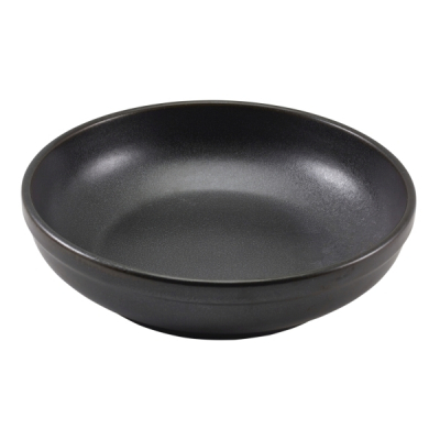 GENWARE TERRA PORCELAIN BLACK COUPE BOWL 45.8OZ