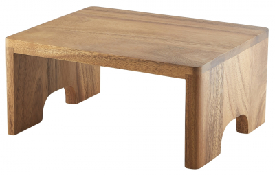 GENWARE ACACIA WOOD BUFFET RISER GN 1/2