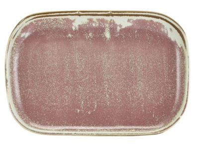 GENWARE TERRA PORCELAIN ROSE RECTANGULAR PLATE 11.4X7.7Inch