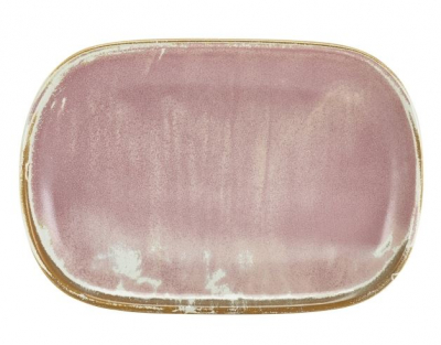 GENWARE TERRA PORCELAIN ROSE RECTANGULAR PLATE 9.4X6.5Inch