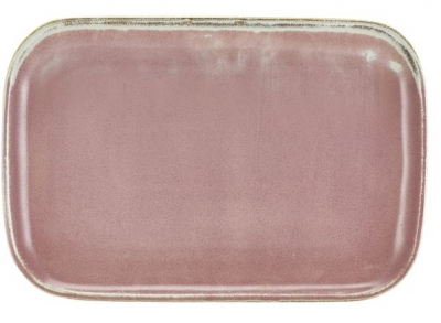 GENWARE TERRA PORCELAIN ROSE RECTANGULAR PLATE 13.6X9.3Inch