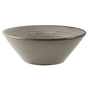 GENWARE TERRA PORCELAIN GREY CONICAL BOWL 10.9OZ