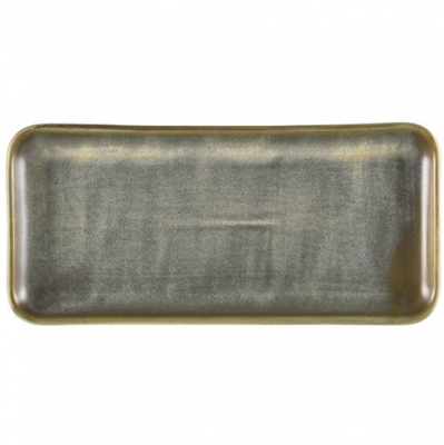 GENWARE TERRA PORCELAIN MATT GREY RECTANGULAR PLATTER 14.2X6.5Inch