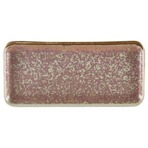 GENWARE TERRA PORCELAIN ROSE RECTANGULAR PLATTER 10.6X4.9Inch