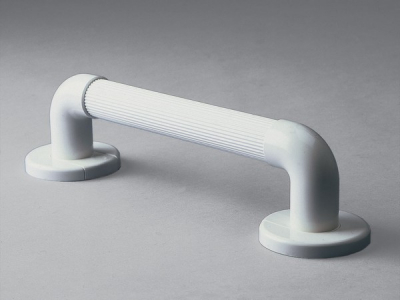 GRAB RAIL MOULDED PLASTIC FLUTED WHITE 30.5CM/12Inch