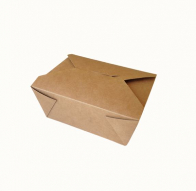 KRAFT MULTI FOOD BOX 1300ML 160x125x70mm NO8 COMPOSTABLE