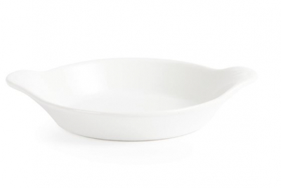 OLYMPIA WHITEWARE ROUND EARED DISH 167X137MM X6 W439