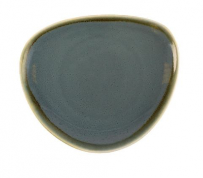OLYMPIA KILN TRIANGULAR SIDE PLATE OCEAN  230MM X6