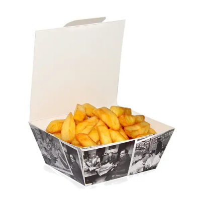 RETRO NEWSPRINT FISH & CHIP TRAY 110/142X95/127X60