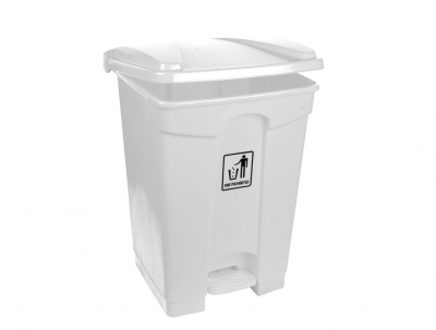 PEDAL BIN WHITE 45LTR 103433 CB191-W