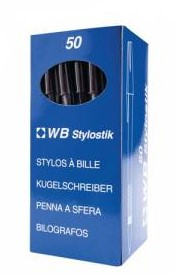 BALL POINT PEN BLACK MEDIUM X50 WX26040