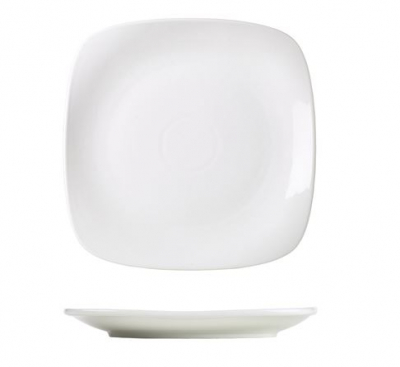 GENWARE PORCELAIN ROUNDED SQUARE PLATE 25CM/ 9.75Inch