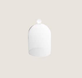 PLAYGROUND GLASS CLOCHE 9CM 12.5CM TALL X1