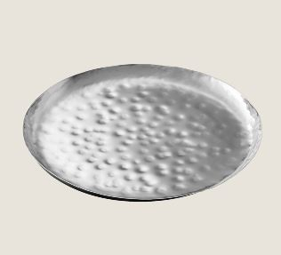 PLAYGROUND S/ STEEL PLATE FLAT ROUND HAMMERED 26CM X6