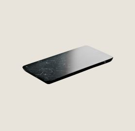 PLAYGROUND STONE MARBLE RECT PLATTER BLACK 18X9CM X1