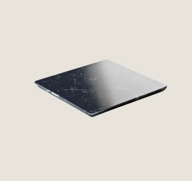 PLAYGROUND STONE MARBLE SQUARE PLATTER BLACK 18X18CM X1