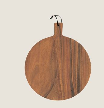 PLAYGROUND ACACIA SERVING BOARD ROUND W/ HANDLE 35CM