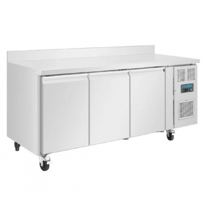 POLAR U-SERIES TRIPLE DOOR COUNTER FREEZER + UPSTAND 417L