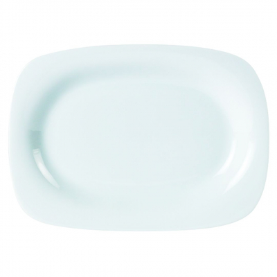 DPS PORCELITE STANDARD RECTANGULAR RIMMED PLATE 9.5X7Inch
