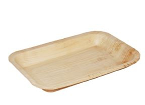 RECTANGULAR PALM LEAF PLATE 25 X 17CM