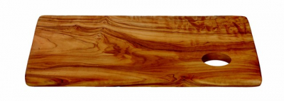 ACACIA WOOD RECTANGULAR BOARD WITH HOLE 25X14CM/10X6.33Inch