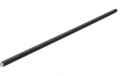 BLACK PAPER BOTTLE STRAW 6MMX260MM X250