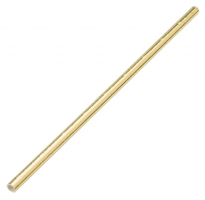 PAPER SOLID GOLD STRAW BIODEGRADABLE 8Inch 6MM(BORE)