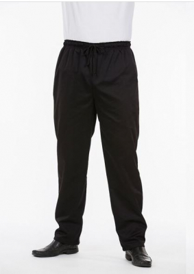 CHEFS BAGGIES TROUSERS BLACK EXTRA SMALL  26Inch-28Inch