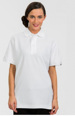 BRIGADE WHITE COTTON POLO SHIRT SMALL
