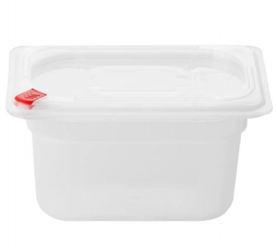 HYGIPLAS CLICK PP GN 0.85LTR CONTAINER 1/9 WITH LID X4
