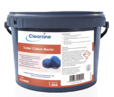 CLEANLINE CISTERN BLOCKS TUB OF 24 NON-BIO 1.2KG
