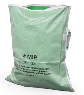 SAFETEX LAUNDRY BAG 183X75CM SNAP CLOSURE GREEN