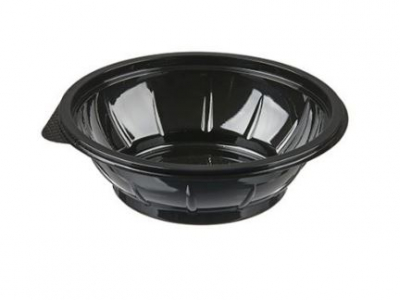 ROUND BLACK SALAD BOWL 18OZ
