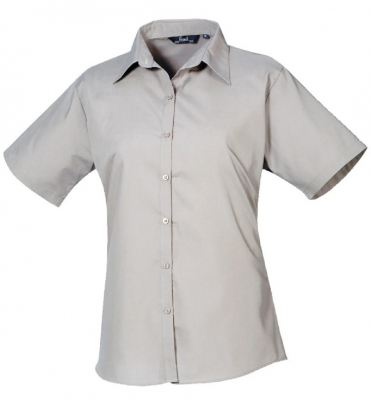 LADIES SHORT SLEEVED POPLIN BLOUSE SIZE 06 PR302