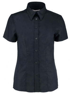 WOMEN'S TAILORED SHORT SLEEVE OXFORD SHIRT FRENCHNAVY UK10