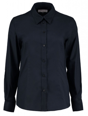 WOMEN'S TAILORED LONG SLEEVE OXFORD SHIRT FRENCHNAVY UK16