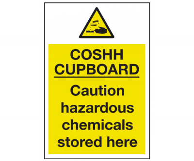 COSHH CUPBOARD SIGN S/A 300X200 CL022