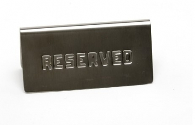 RESERVED TABLE SIGN 5.9X2Inch