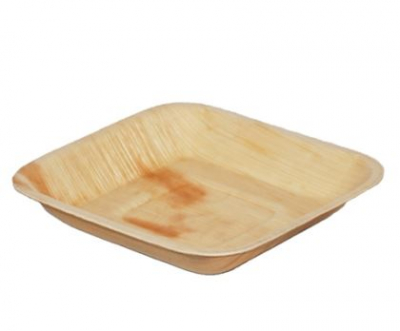 SQUARE PALM LEAF PLATE 17CM