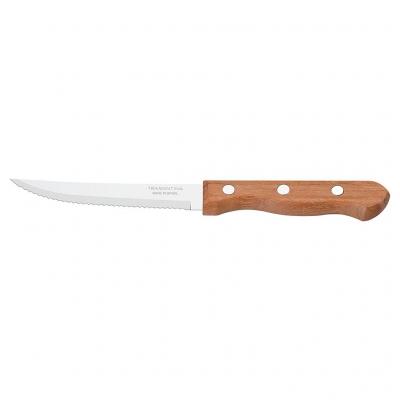 TRAMONTINA 5Inch STEAK KNIFE SERRATED EDGE NATURAL WOOD