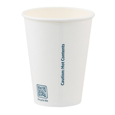 SINGLE WALL 12OZ WHITE CUP X1000