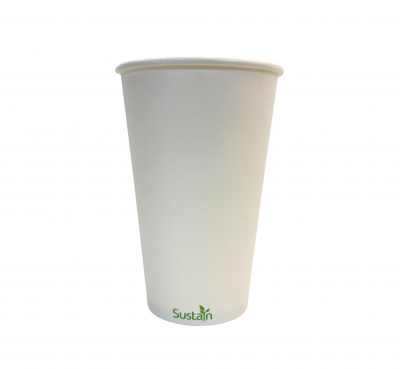 16OZ SINGLE WALL EDENWARE COFFEE CUP PLA LINED X1000 BIODEGRADABLE