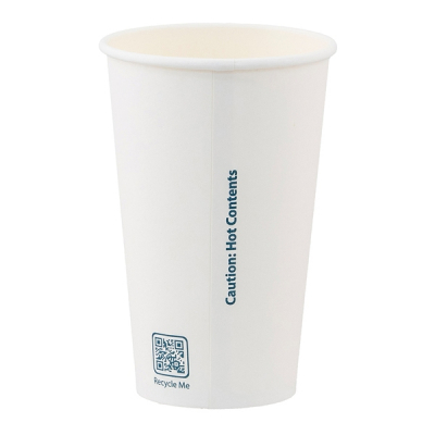 16OZ SINGLE WALL COFFEE CUP WHITE X1000 PREMIUM