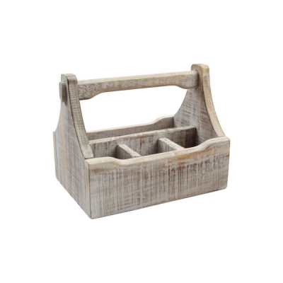 T&G NORDIC WHITE TABLE CADDY 4 COMPARTMENT 290x185x220