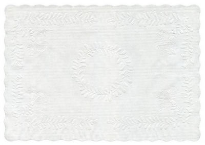 EMBOSSED WHITE TRAY PAPER 12X16Inch