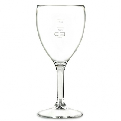 ELITE PREMIUM POLYCARBONATE WINE GLASS 9OZ/270ML LINED AT 125ML & 175ML CE