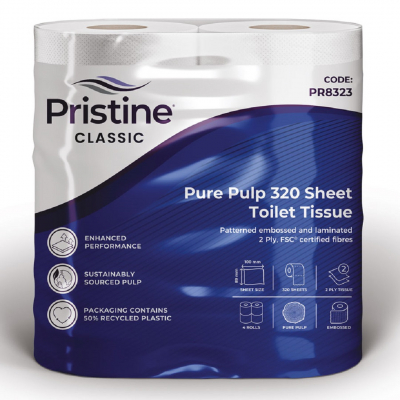 PRISTINE LUXURY SOFT PLUS 2PLY TOILET TISSUE 36 ROLLS
